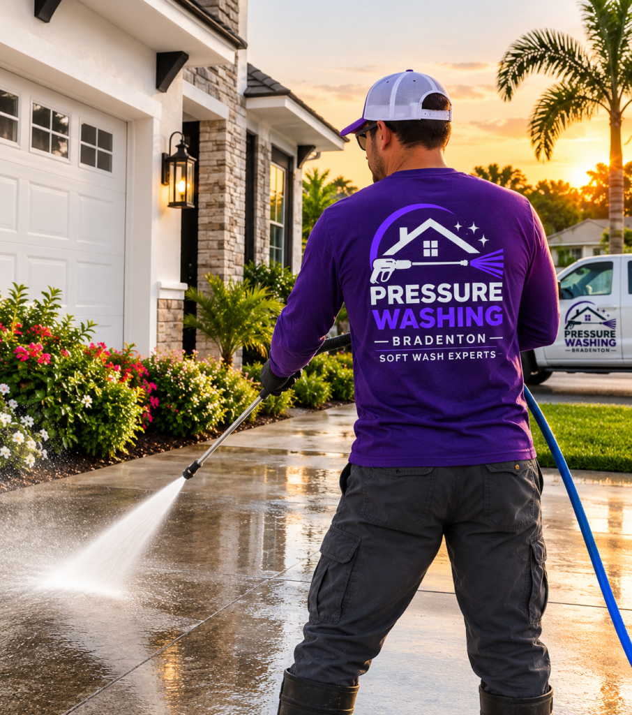 Bradenton Bay Pressure Washing crew and equipment, Bradenton FL