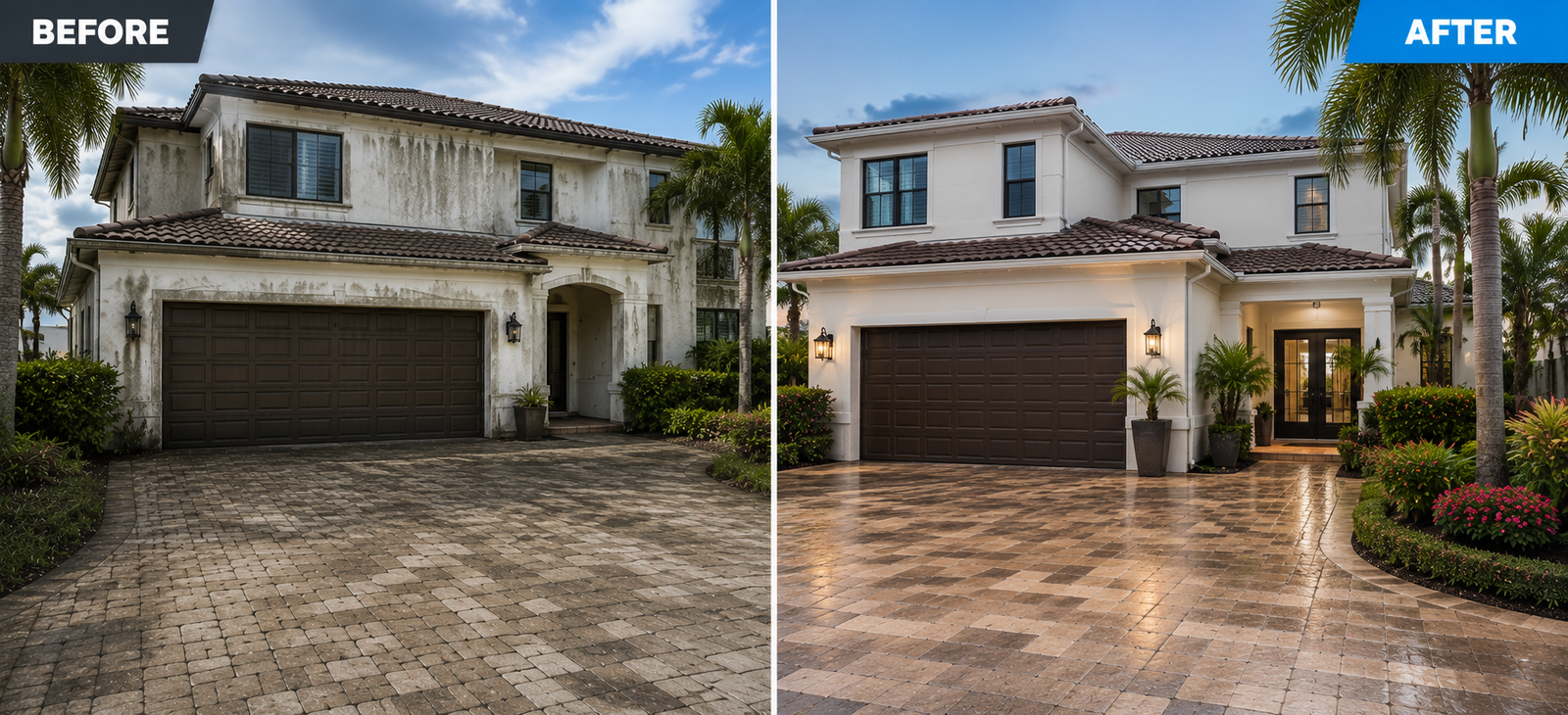 pressure washing bradenton Before After