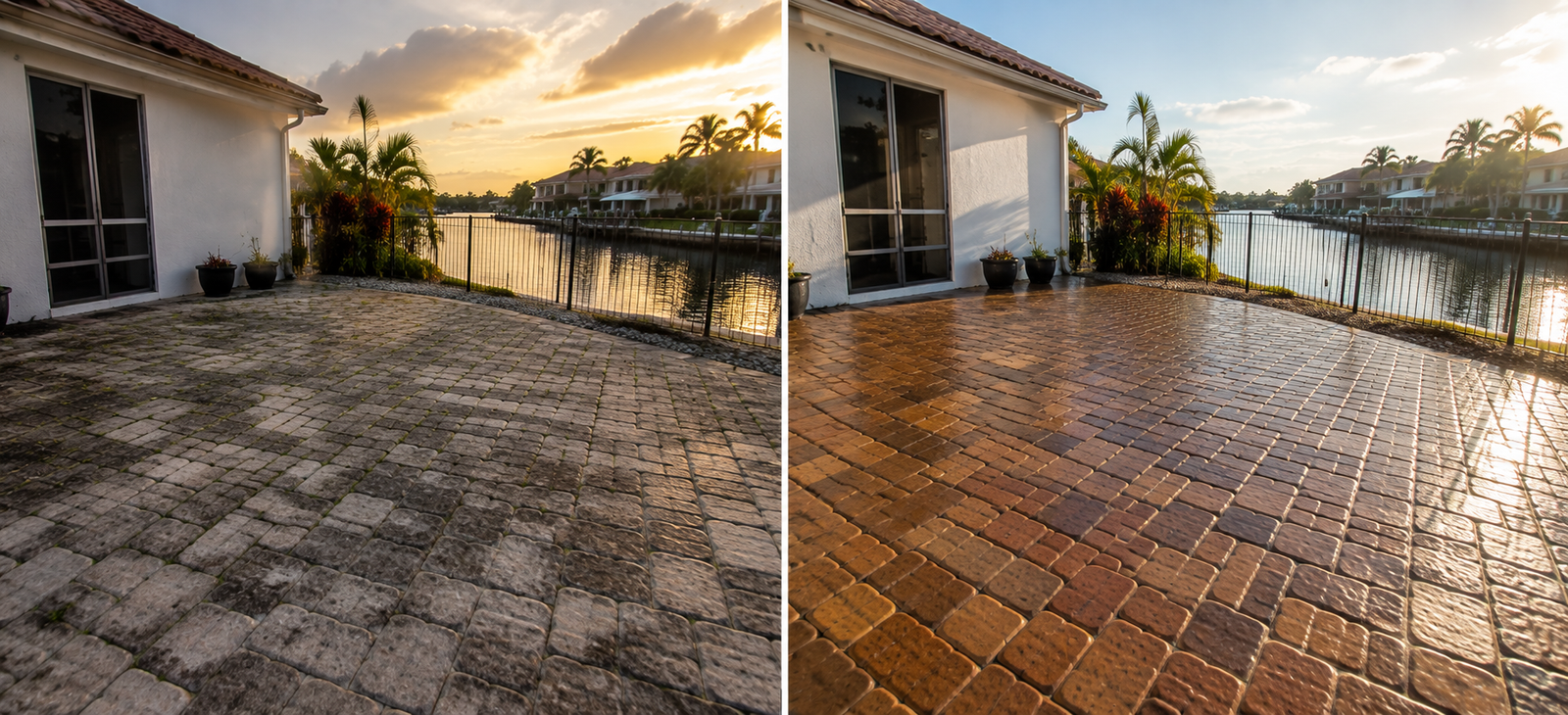 Recent paver sealing project in Bradenton