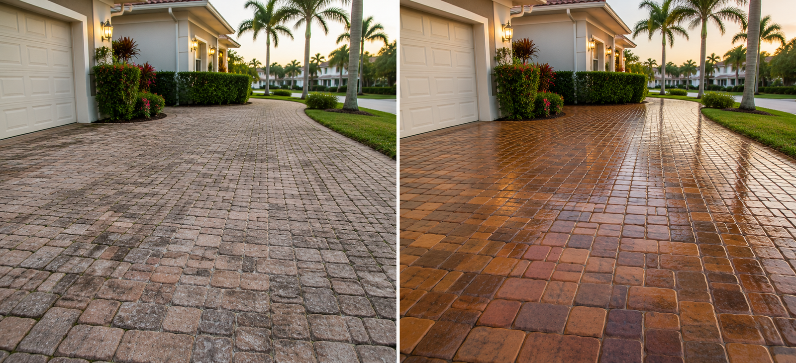Recent paver sealing work in Bradenton