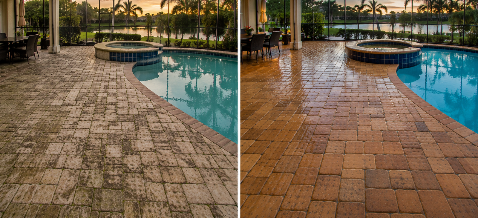 Commercial pressure washing project in Bradenton