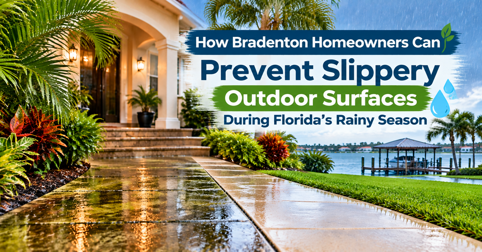 How Bradenton Homeowners Can Prevent Slippery Outdoor Surfaces During Florida’s Rainy Season